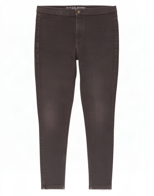 Marks & Spencer Womens Super Skinny Jeans UK 16 Large W30 L28 Grey Cotton