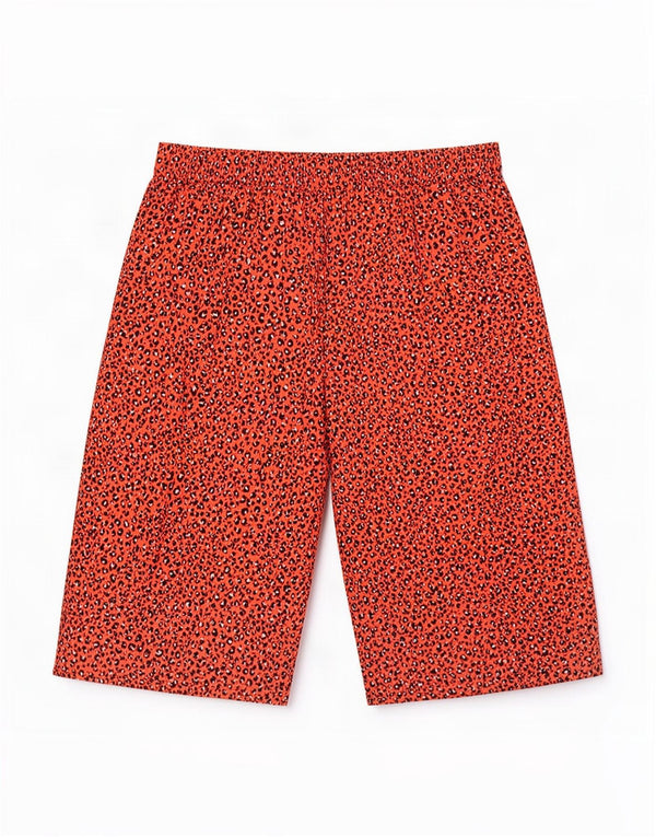 Marks & Spencer Womens Capri Trousers UK 20 2XL W42 Red Animal Print