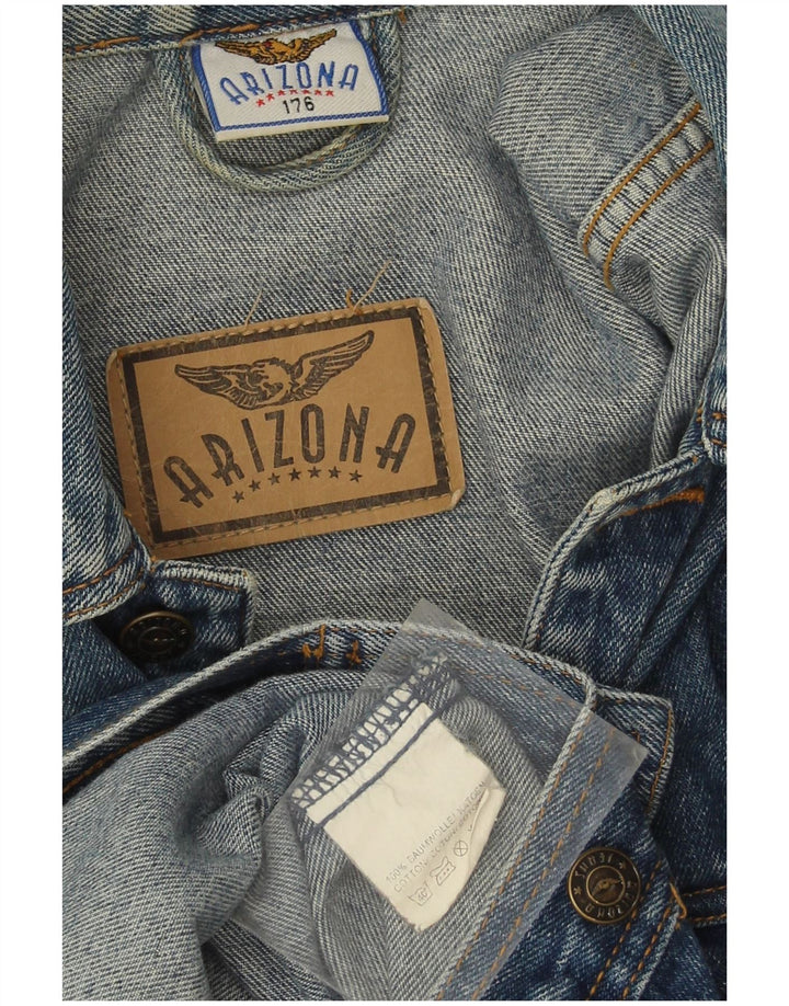 Arizona Mens Denim Jacket UK 40 Large Blue Cotton