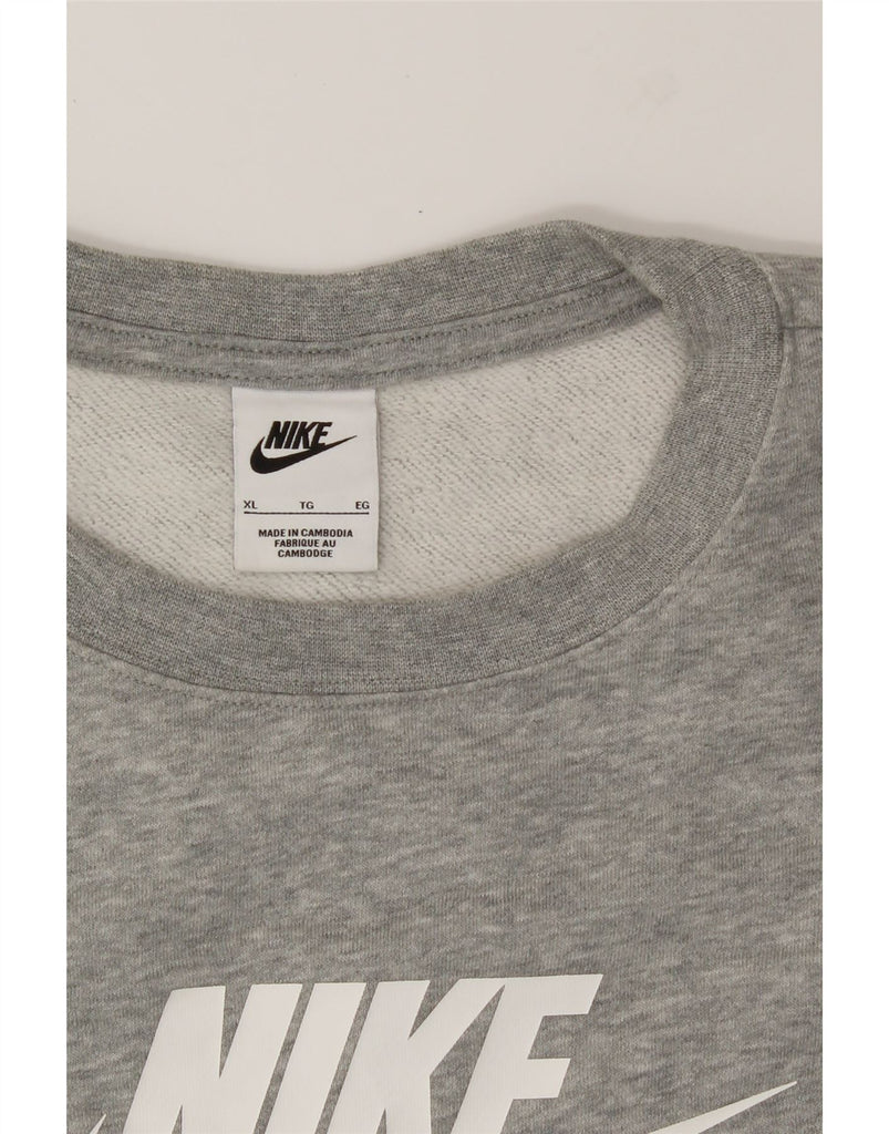 NIKE Mens Graphic Sweatshirt Jumper XL Grey Vintage Nike and Second-Hand Nike from Messina Hembry 