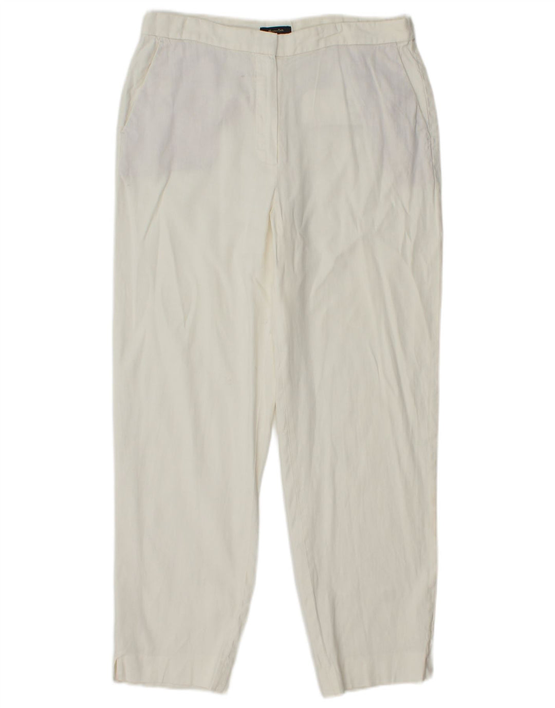 MASSIMO DUTTI Womens Tapered Chino Trousers EU 40 Medium W30 L27 White