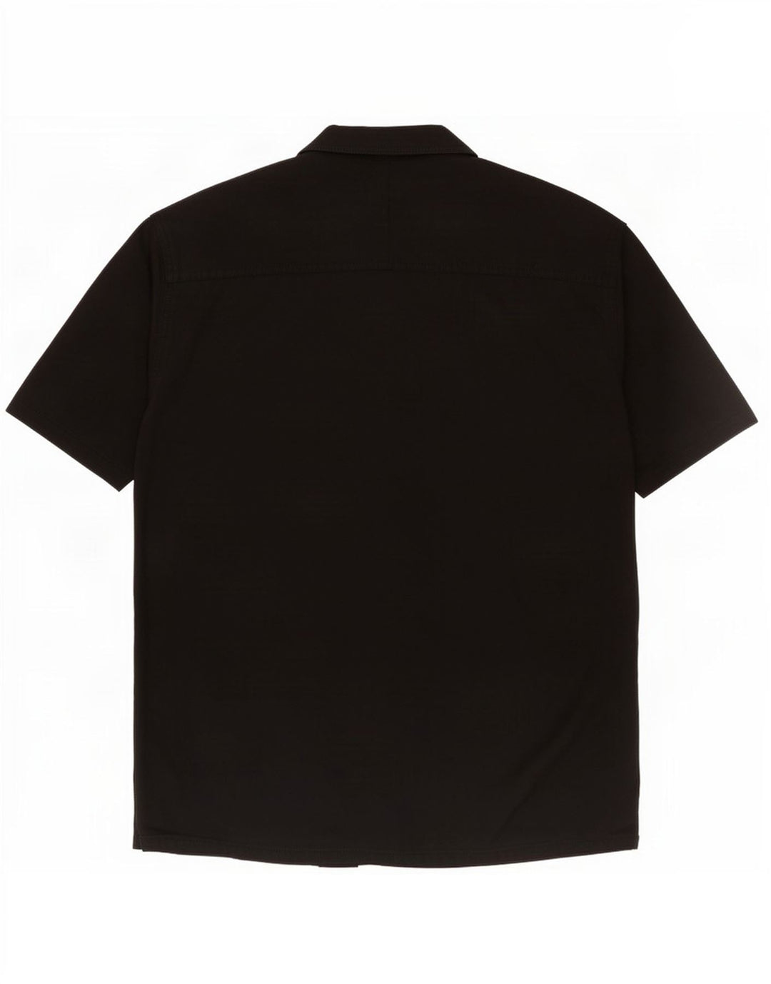 Zara Mens Short Sleeve Shirt XL Black Cotton