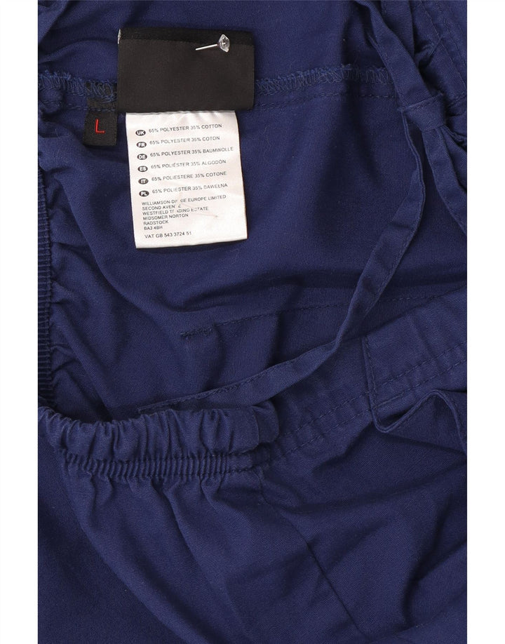 Dickies Mens Regular Cargo Trousers Large W34 L30 Navy Blue Polyester