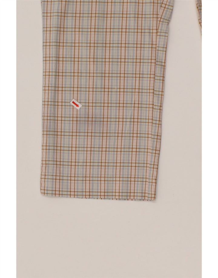 DOCKERS Womens Straight Casual Trousers W28 L21  Blue Check Vintage Dockers and Second-Hand Dockers from Messina Hembry 