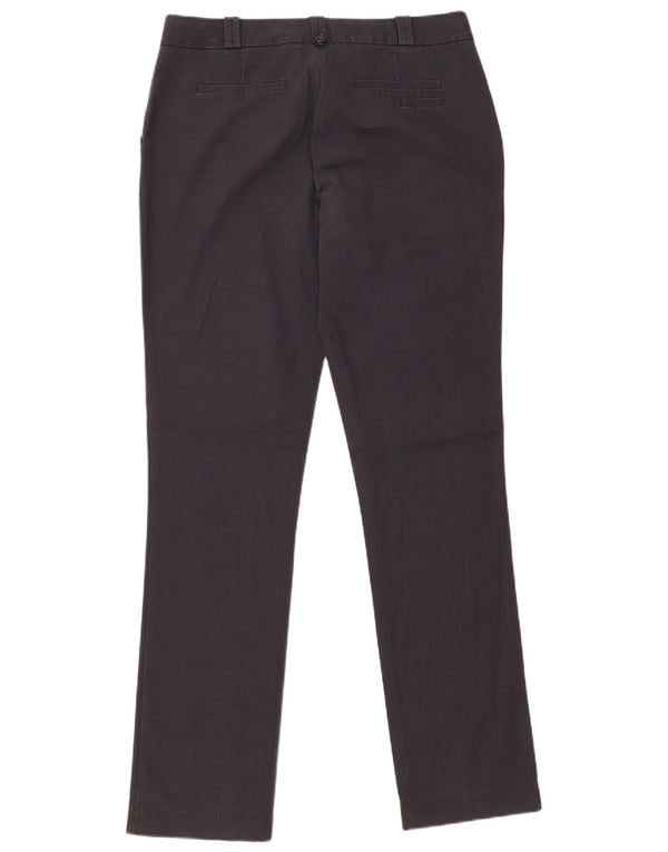 Massimo Dutti Womens Slim Chino Trousers EU 42 Large W32 L33 Navy Blue
