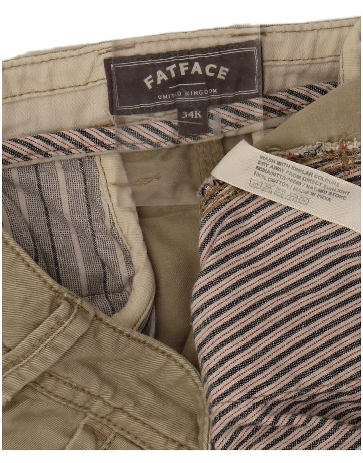 FAT FACE Mens Straight Chino Trousers W34 L31  Grey Cotton