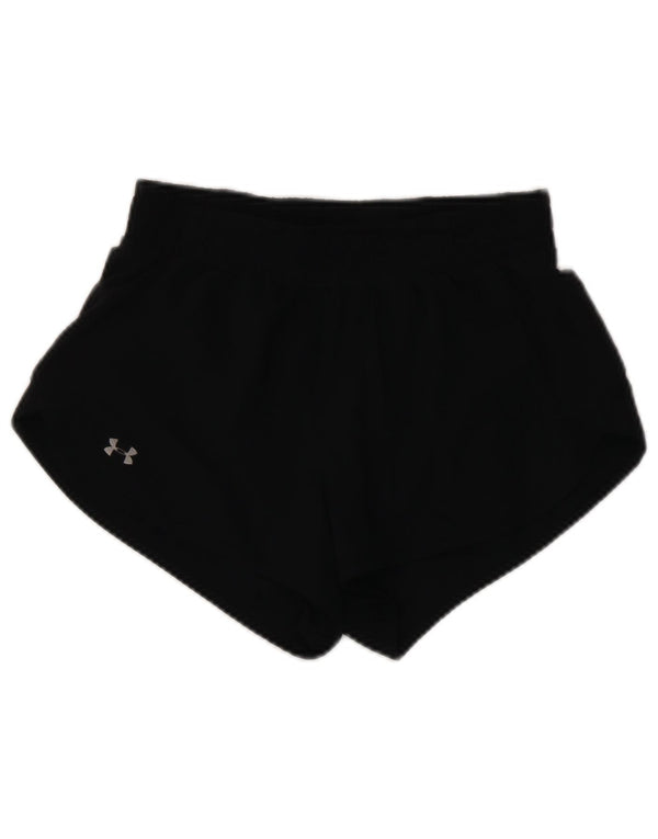 Under Armour Womens Heat Gear Sport Shorts UK 6 XS Black Polyester