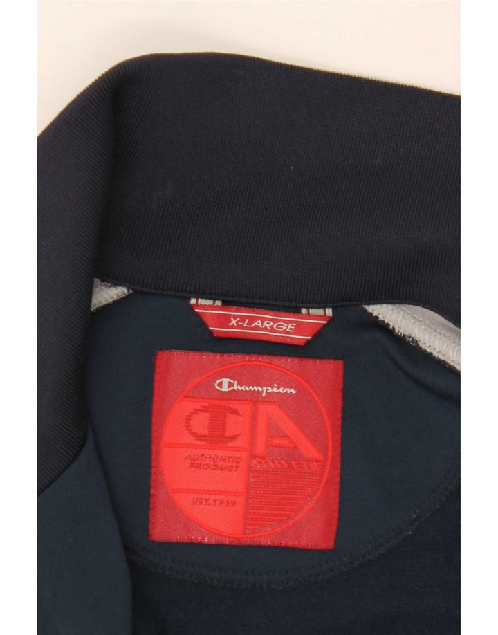 Champion Mens Tracksuit Top Jacket XL Navy Blue Colourblock