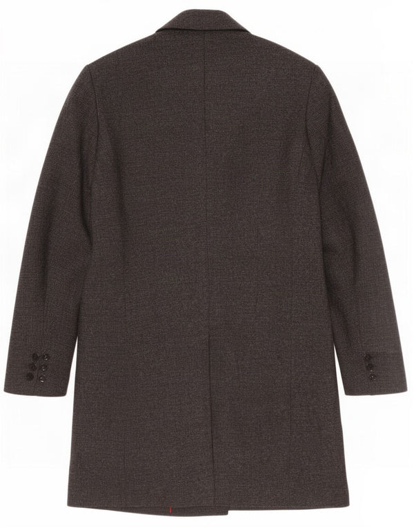 Marks & Spencer Mens Overcoat UK 38 Medium Grey Polyester