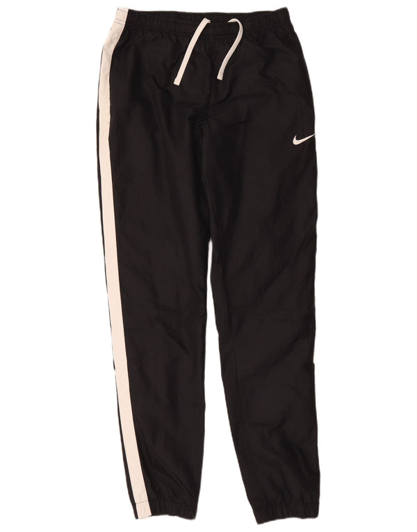 Nike Mens Tracksuit Trousers Joggers Small Black Colourblock Polyester