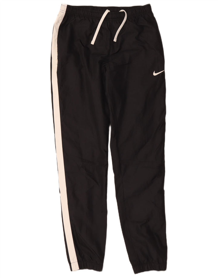 Nike Mens Tracksuit Trousers Joggers Small Black Colourblock Polyester