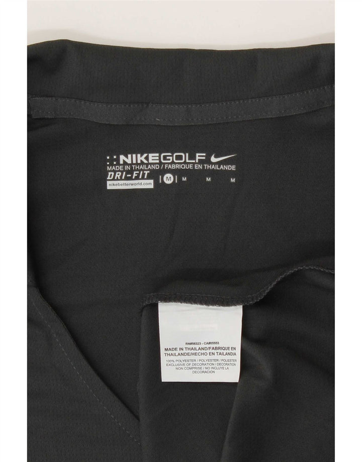 Nike Womens Dri Fit Polo Shirt UK 14 Medium Grey Polyester