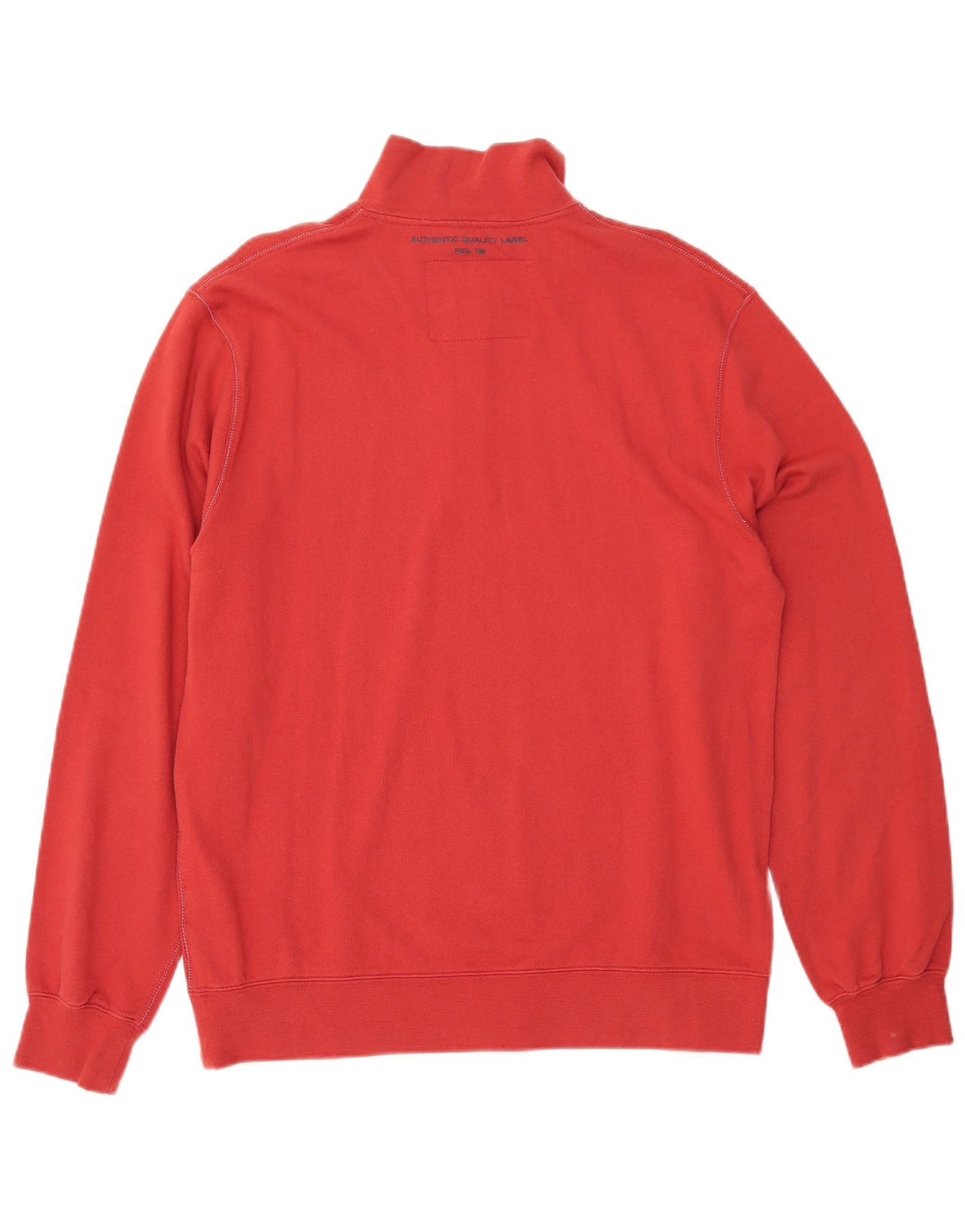 MARLBORO CLASSICS Mens Zip Neck Sweatshirt Jumper XL Red Cotton