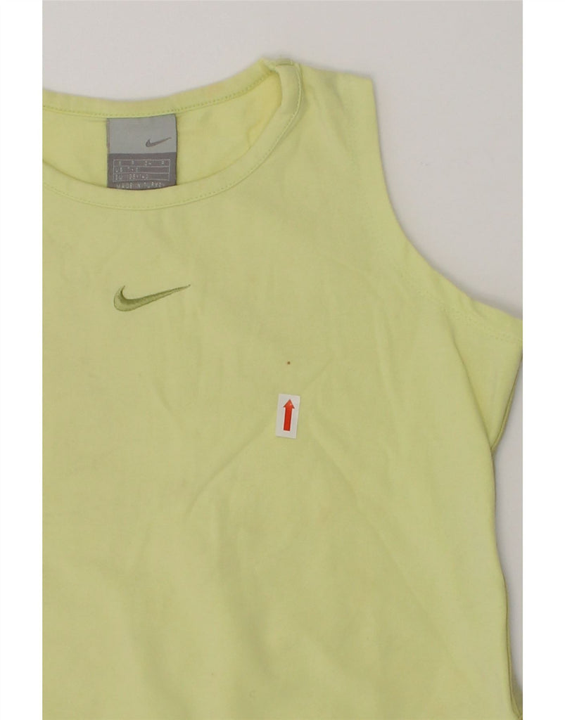 NIKE Girls Graphic Vest Top 7-8 Years Small Green | Vintage Nike | Thrift | Second-Hand Nike | Used Clothing | Messina Hembry 