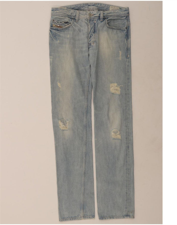 DIESEL Mens Distressed Straight Jeans W30 L34 Blue Cotton Vintage Diesel and Second-Hand Diesel from Messina Hembry 