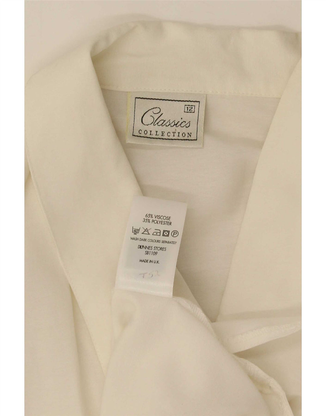 Classics Womens Short Sleeve Regular Shirt Blouse UK 12 Medium White
