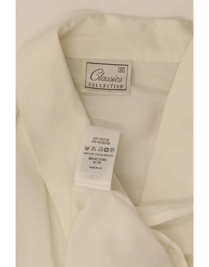 Classics Womens Short Sleeve Regular Shirt Blouse UK 12 Medium White
