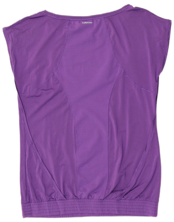 Adidas Womens Graphic T-Shirt Top UK 16 Large Purple Polyester Sports