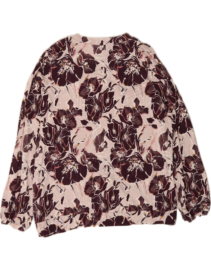 MARKS & SPENCER Womens Autograph Blouse Top UK 20 2XL Pink Floral Vintage Marks & Spencer and Second-Hand Marks & Spencer from Messina Hembry 
