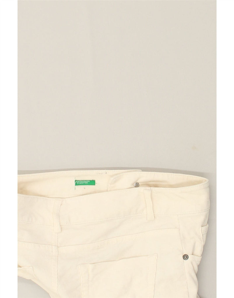 BENETTON Womens Slim Corduroy Trousers IT 38 XS W26 L33 Off White | Vintage Benetton | Thrift | Second-Hand Benetton | Used Clothing | Messina Hembry 