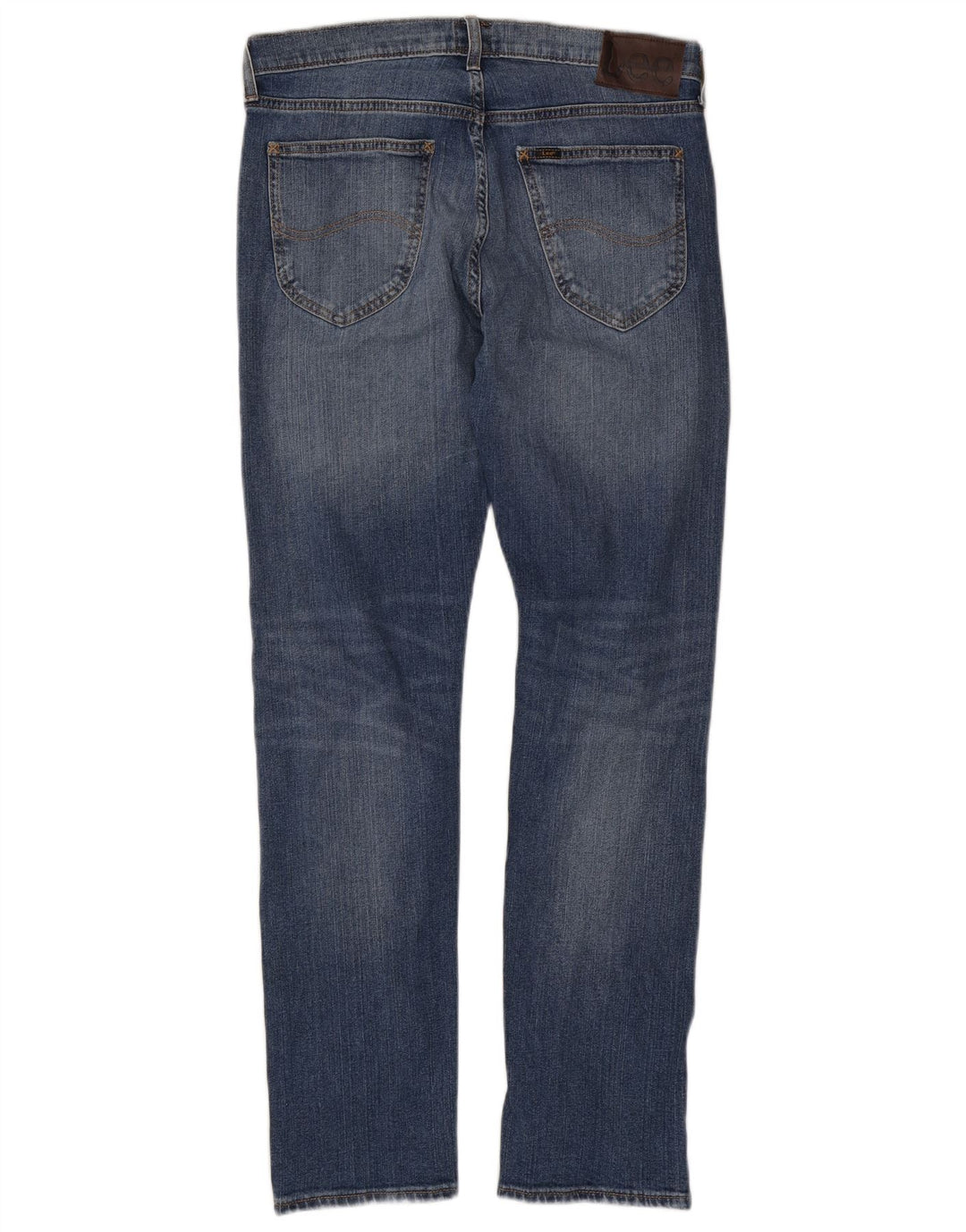 LEE Womens Daren Straight Jeans W33 L32 Blue Cotton