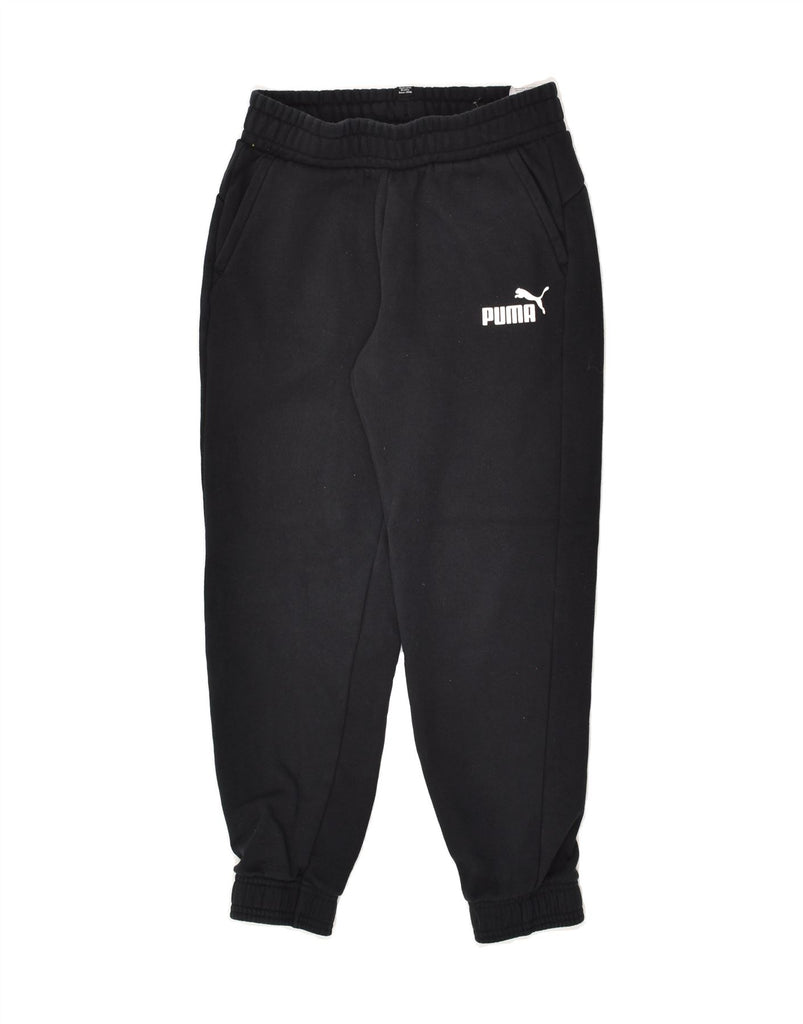 PUMA Boys Tracksuit Trousers Joggers 11-12 Years Black Cotton | Vintage Puma | Thrift | Second-Hand Puma | Used Clothing | Messina Hembry 