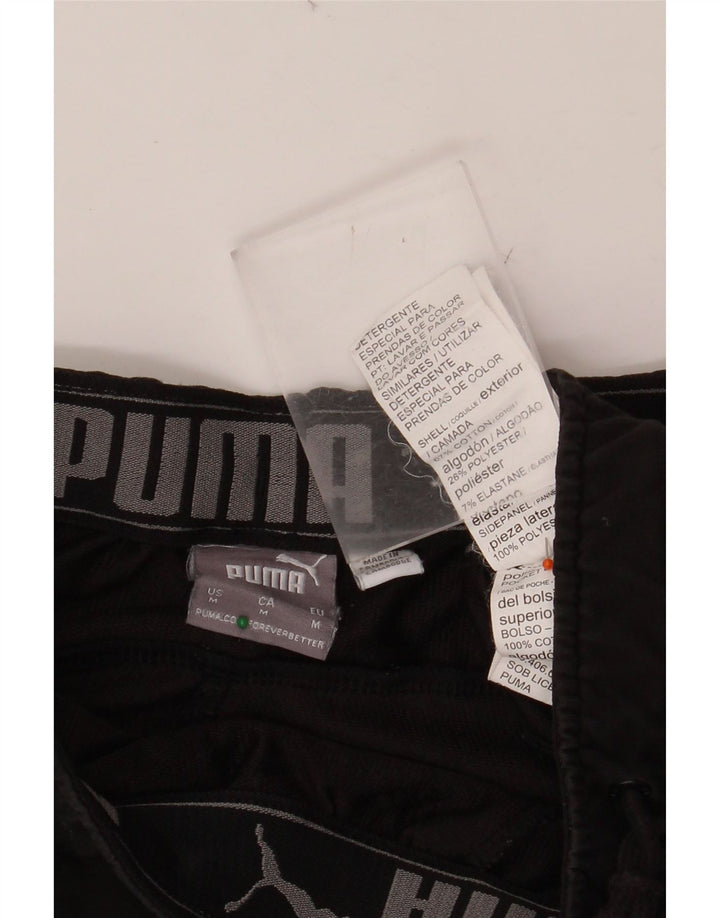 PUMA Mens Tracksuit Trousers Medium Black Cotton