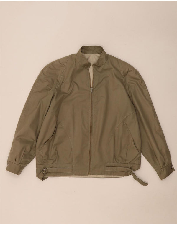 VINTAGE Mens Bomber Jacket UK 40 Large Khaki