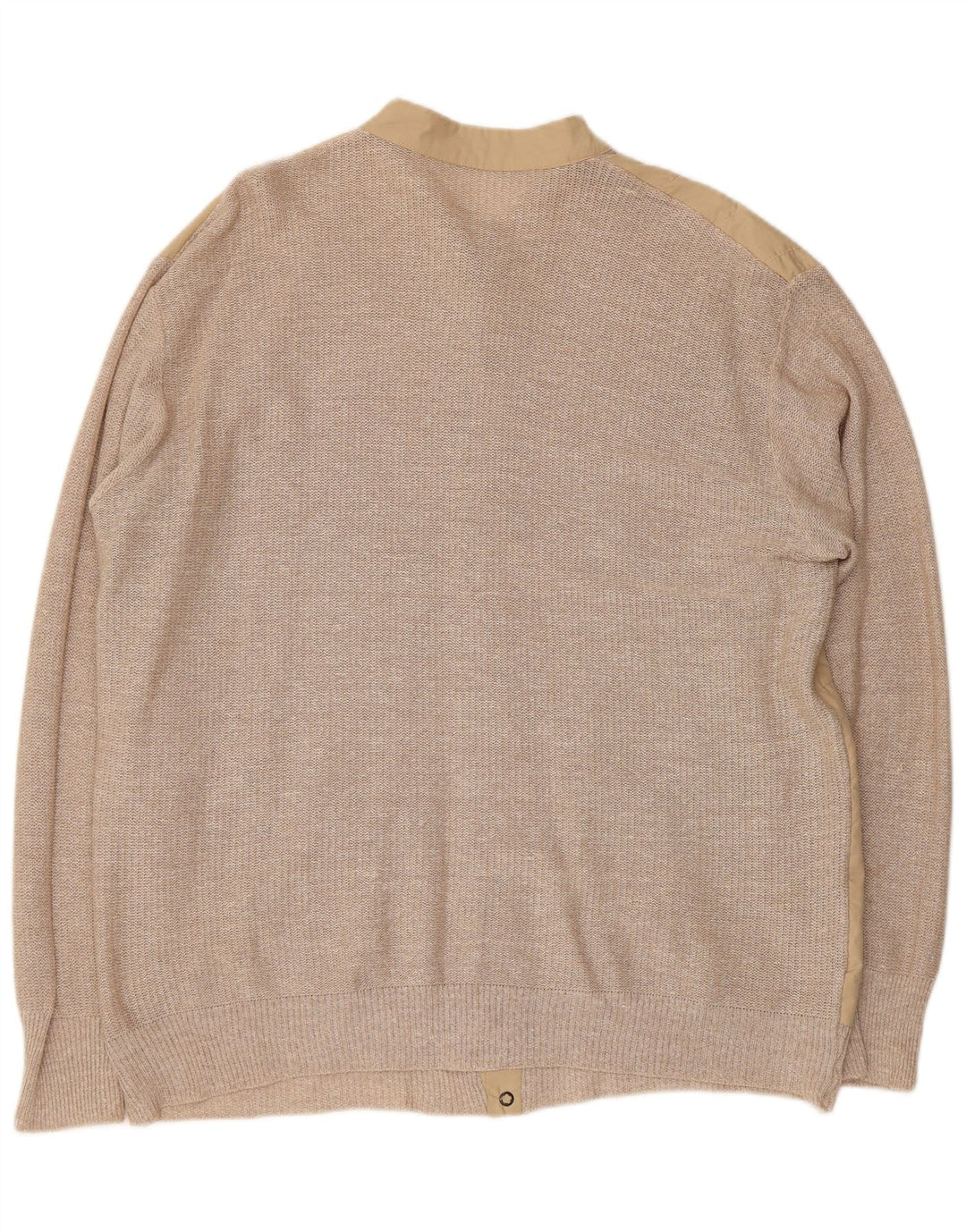 VINTAGE Mens Cardigan Sweater Large Beige