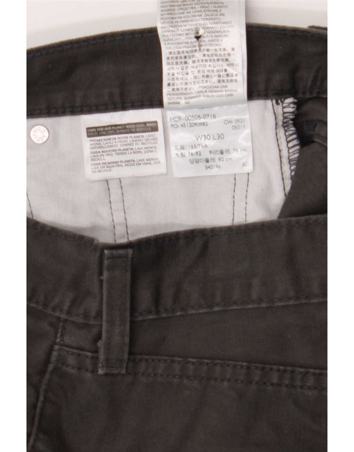 Levi's Mens 505 Straight Jeans W30 L30 Grey Cotton