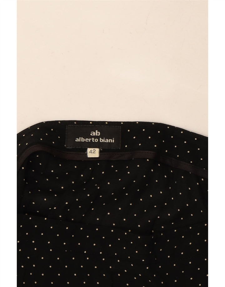 ALBERTO BIANI Womens Straight Skirt IT 42 Medium W28  Black Spotted