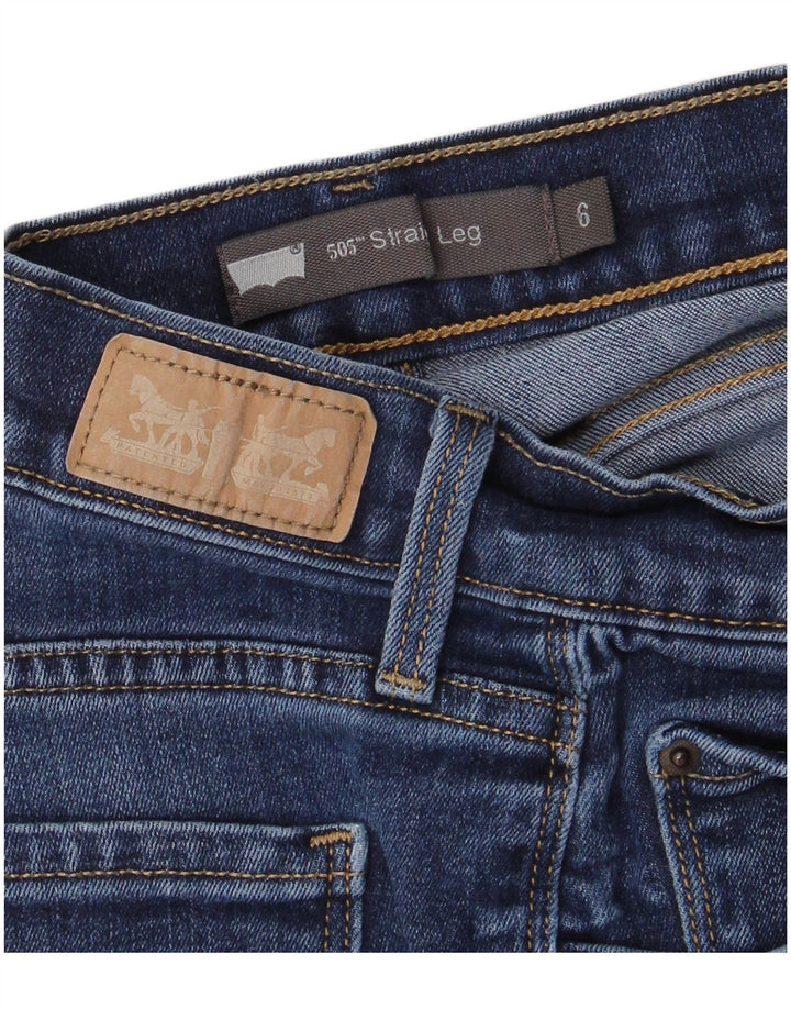 LEVI'S Womens 505 Straight Jeans US 6 Medium W28 L31 Blue