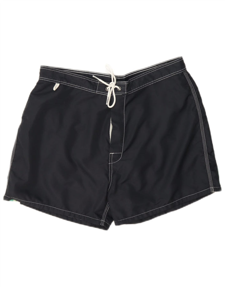 Sundek Mens Swimming Shorts Medium Navy Blue Colourblock Nylon