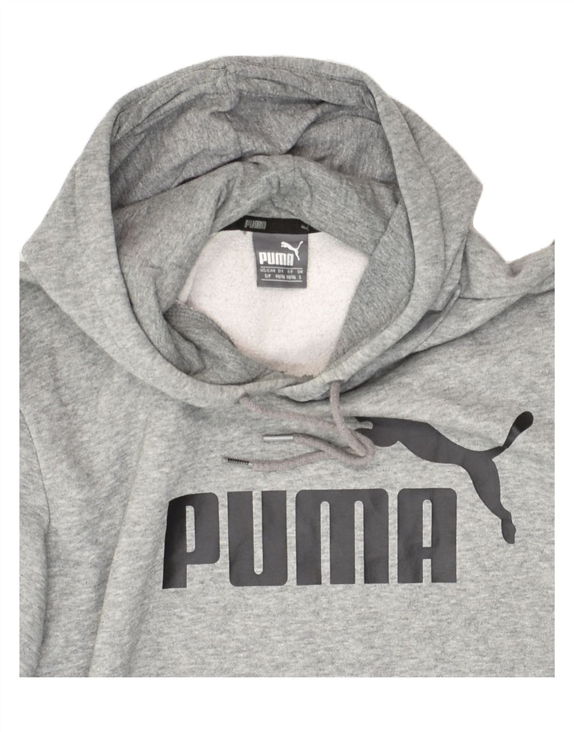 PUMA Mens Graphic Hoodie Jumper Small Grey Cotton | Vintage Puma | Thrift | Second-Hand Puma | Used Clothing | Messina Hembry 