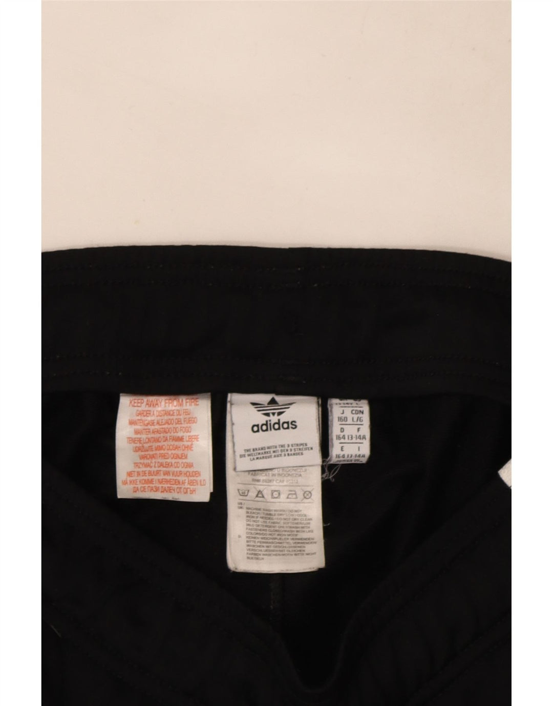 Adidas Boys Tracksuit Trousers Joggers 13-14 Years Black Polyester