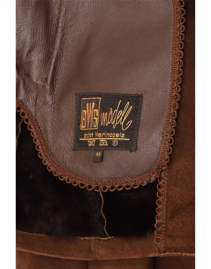 BWS Womens Shearling Coat EU 44 XL Brown