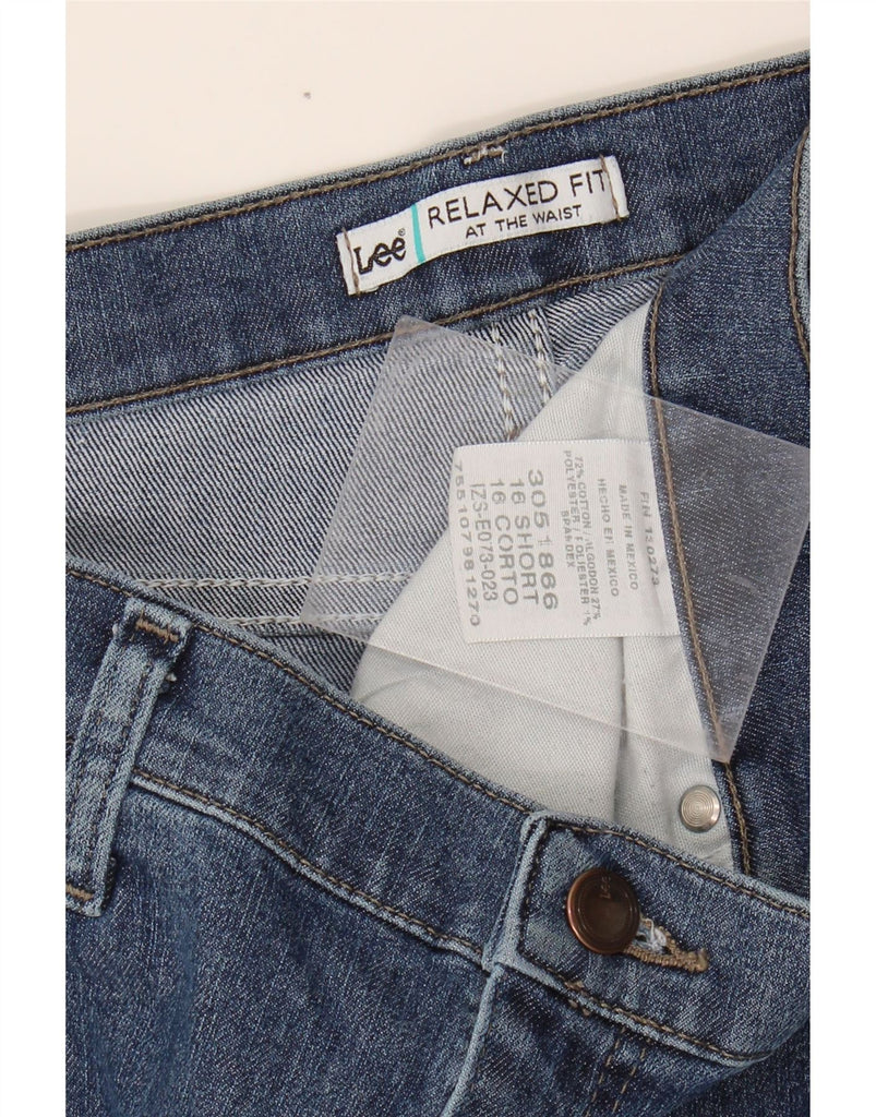LEE Womens Relaxed Fit High Waist Denim Shorts Size 16 XL W36  Blue Cotton Vintage Lee and Second-Hand Lee from Messina Hembry 