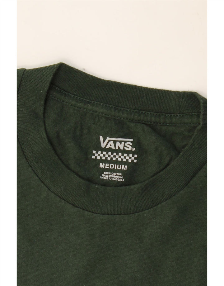 VANS Mens Graphic T-Shirt Top Medium Green Cotton