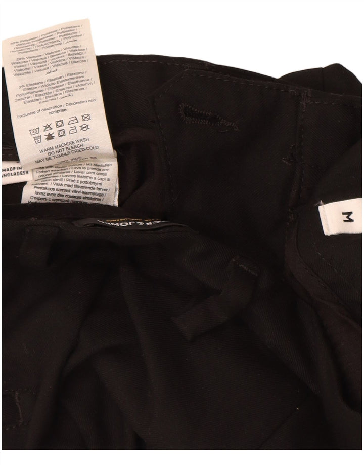JACK & JONES Mens Chino Shorts Medium W30 Black Polyester