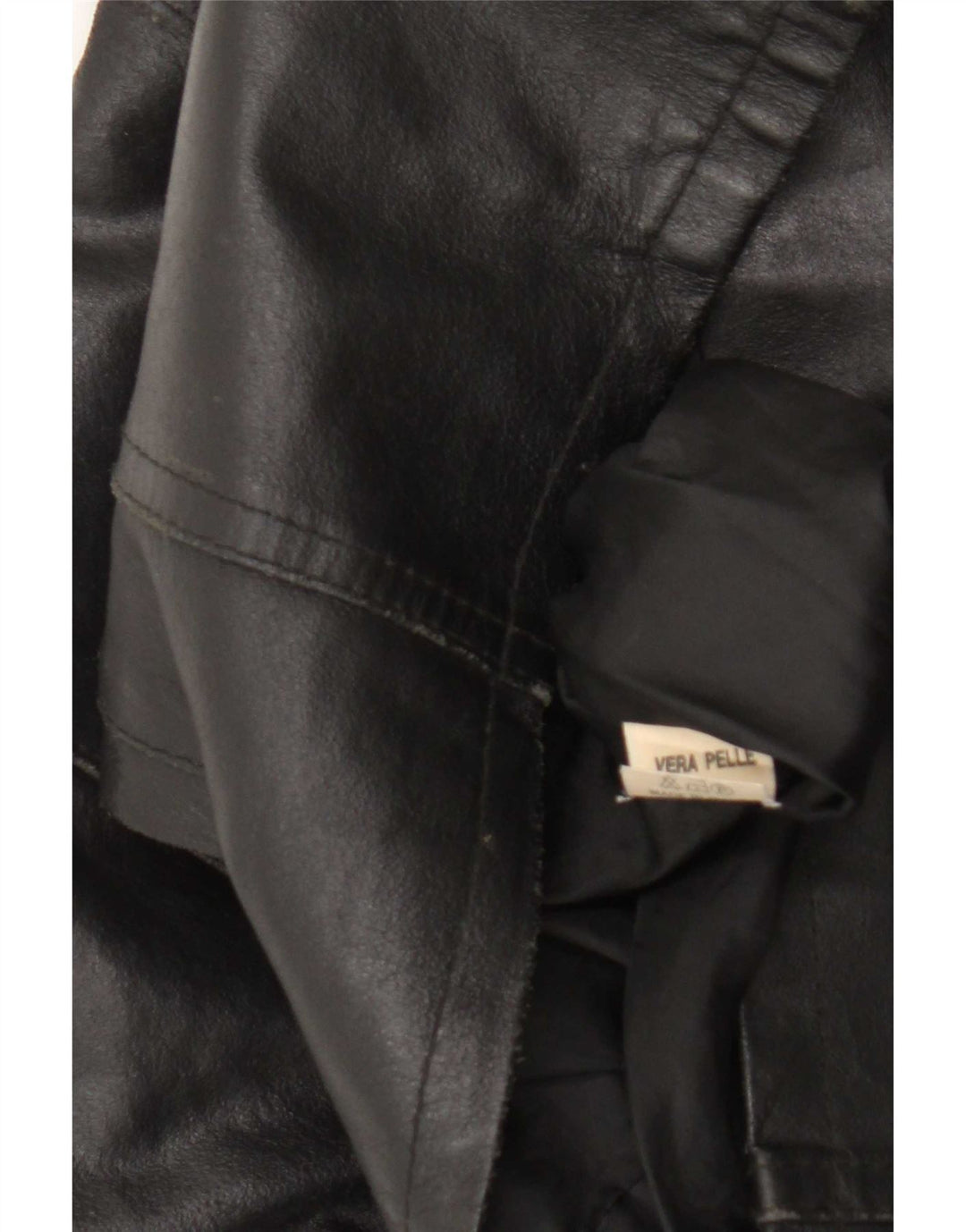 Spago Mens Leather Jacket UK 40 Large Black