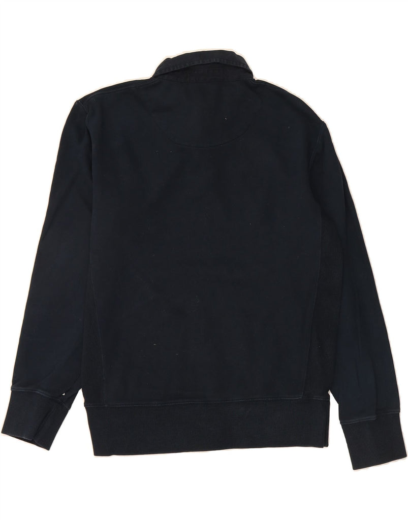 SUPERDRY Mens Long Sleeve Polo Shirt Large Navy Blue Cotton Vintage Superdry and Second-Hand Superdry from Messina Hembry 