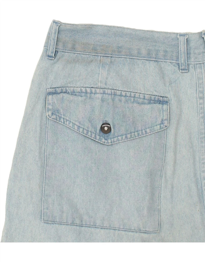 OLD DOG Mens High Waist Denim Shorts IT 54 2XL W36  Blue Cotton | Vintage Old Dog | Thrift | Second-Hand Old Dog | Used Clothing | Messina Hembry 