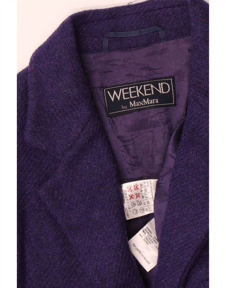 Max Mara Womens Weekend 3 Button Oversized Blazer Jacket UK 10 Small Purple