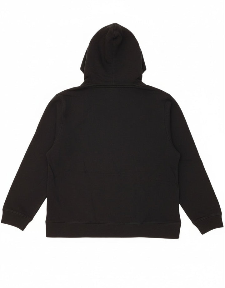 Gap Womens Graphic Hoodie Jumper UK 14 Medium Black Cotton
