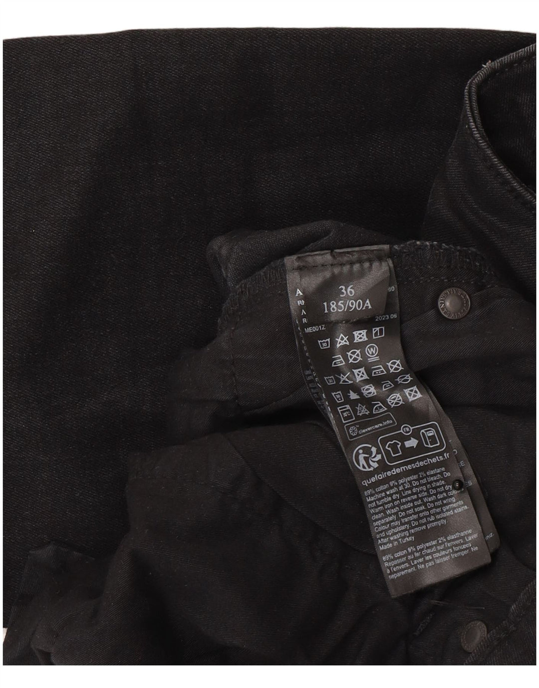 All Saints Mens Ronnie Slim Jeans W36 L30 Black Cotton