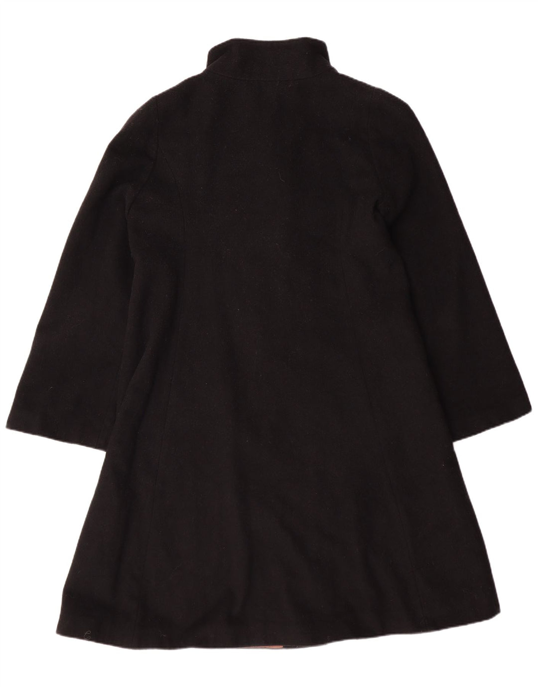 LAURA ASHLEY Womens Overcoat UK 12 Medium  Black Wool