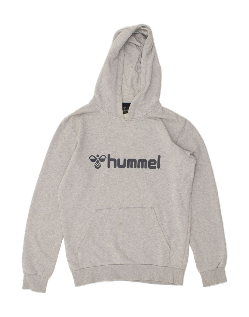 HUMMEL Boys Graphic Hoodie Jumper 13-14 Years Grey | Vintage Hummel | Thrift | Second-Hand Hummel | Used Clothing | Messina Hembry 