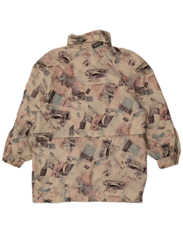 FUCHS & SCHMITT Womens Abstract Pattern Windbreaker Coat UK 16 Large Beige