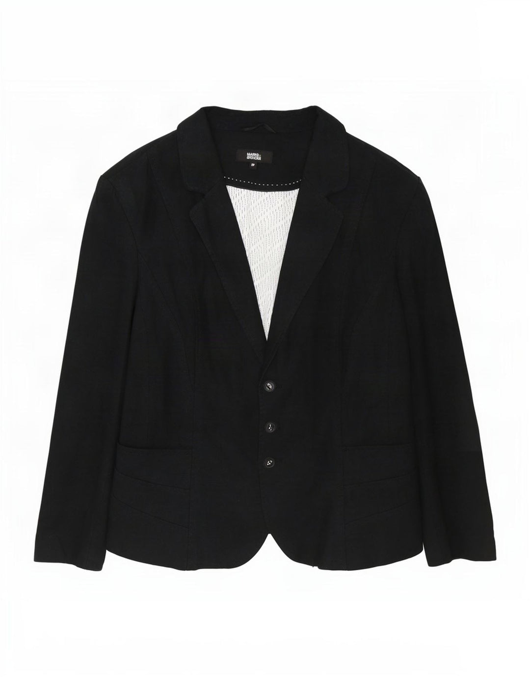 Marks & Spencer Womens 3 Button Blazer Jacket UK 22 3XL Grey Linen