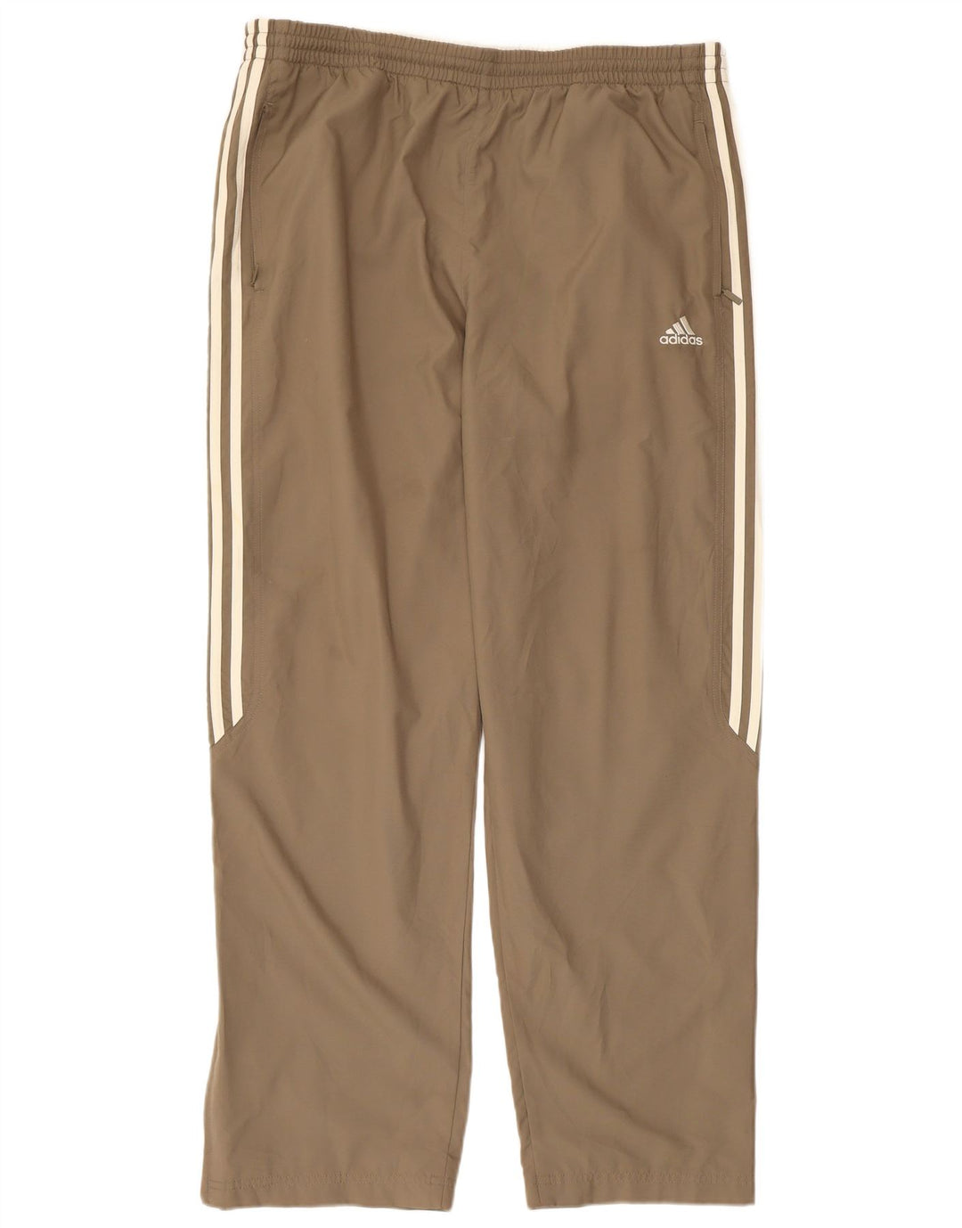 ADIDAS Mens Tracksuit Trousers UK 44/46 Large  Beige Polyester